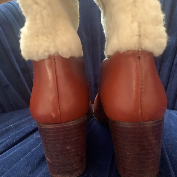 VERO CUOIO Leather and shearling boots - Picture 3 of 9